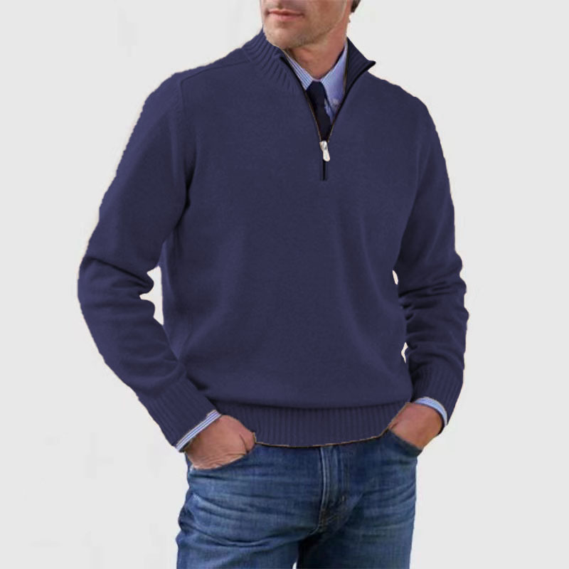 William | Sweater med halv lynlås til mænd