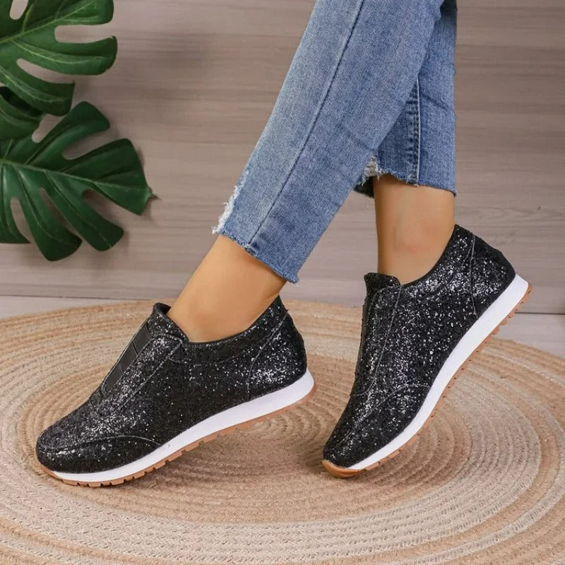 Dame Glitrende Sneakers til Hverdagsbrug