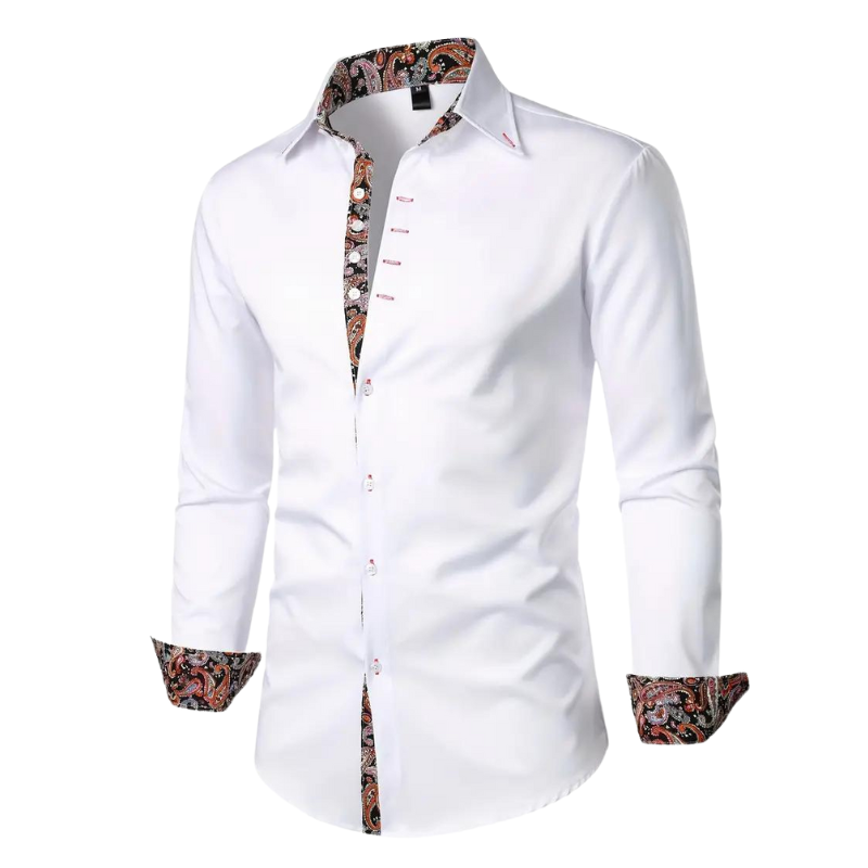 Lucas | Skjorte med Paisley Detaljer