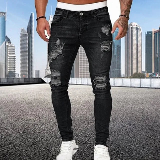 Oliver | Jeans skinny med huller til mænd
