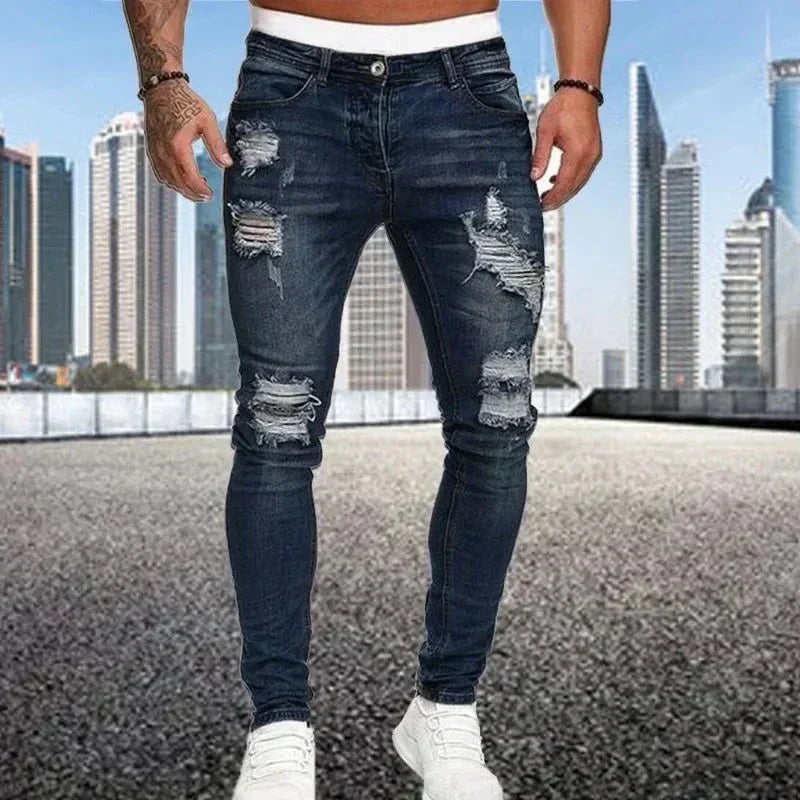 Oliver | Jeans skinny med huller til mænd