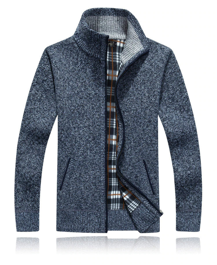 Henrik | Elegant cardigan med lynlås til mænd