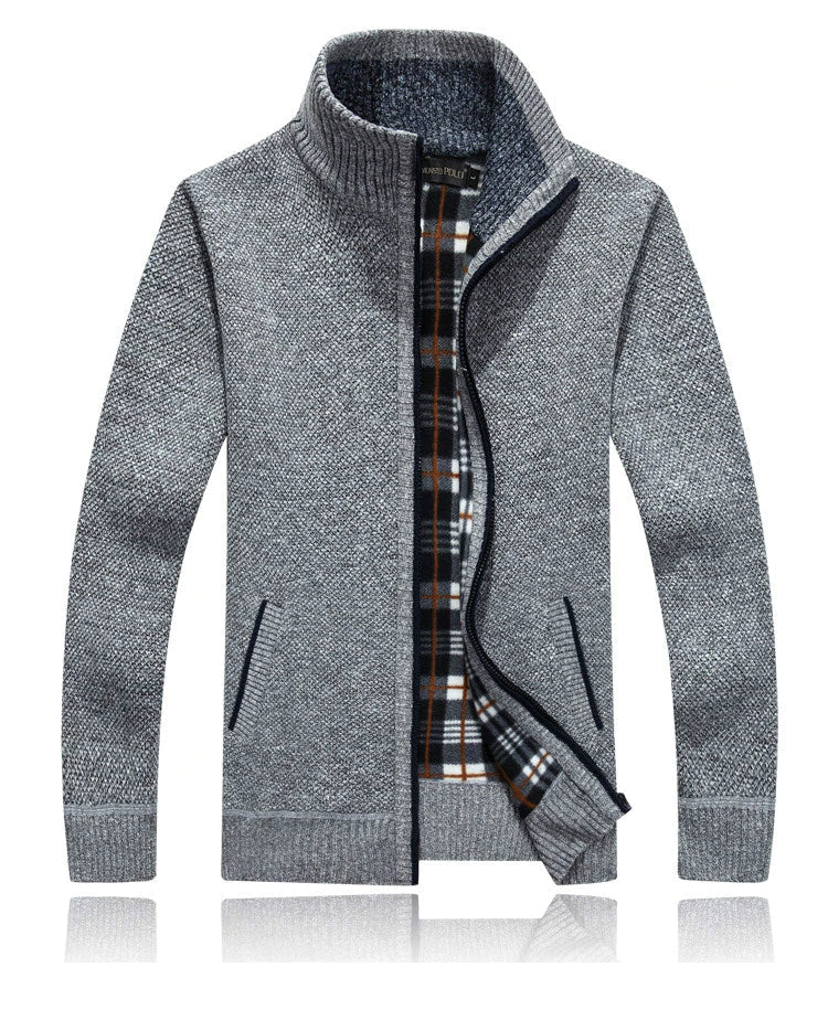 Henrik | Elegant cardigan med lynlås til mænd
