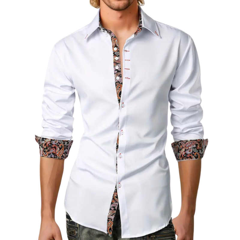Lucas | Skjorte med Paisley Detaljer