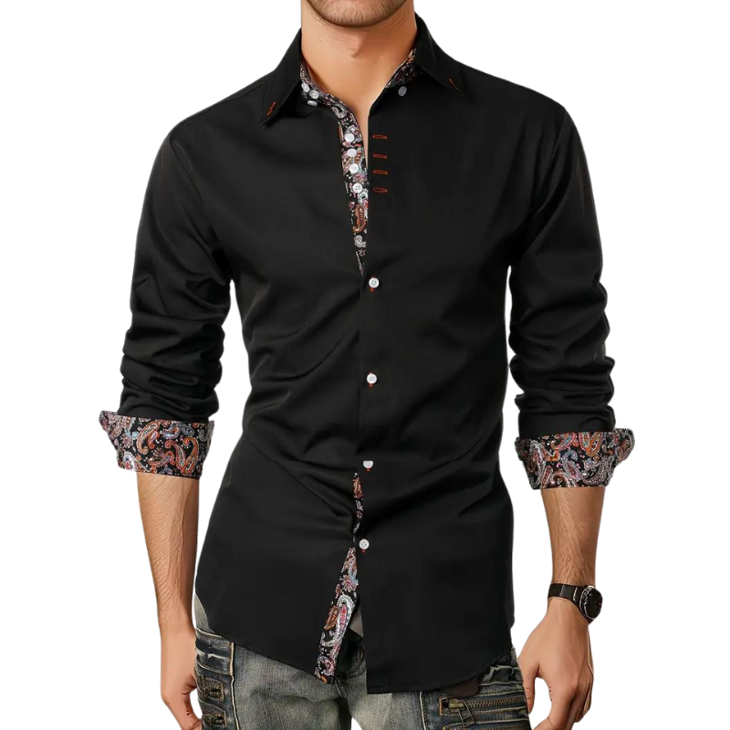 Lucas | Skjorte med Paisley Detaljer