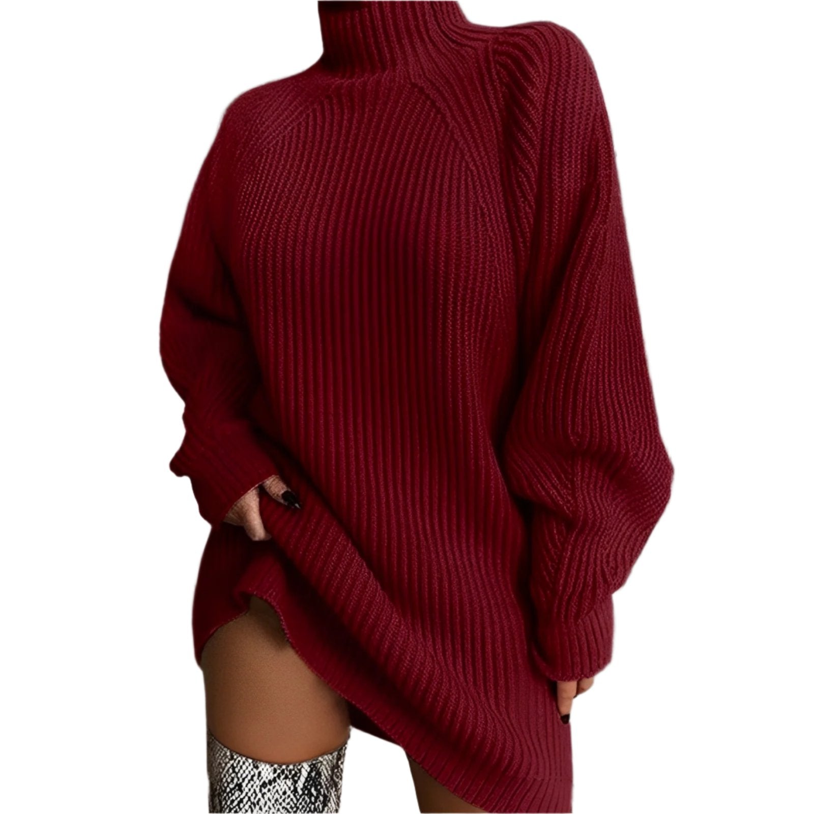 Ulla | Oversize Kvinders Rullekrave Sweater til Vinter