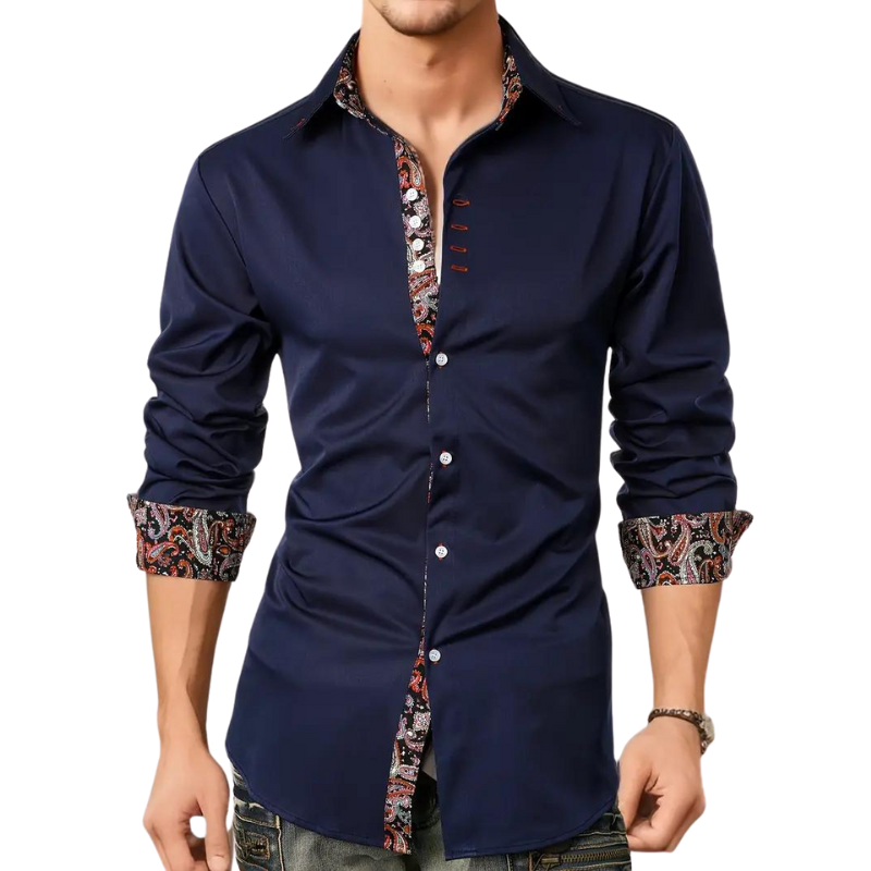 Lucas | Skjorte med Paisley Detaljer