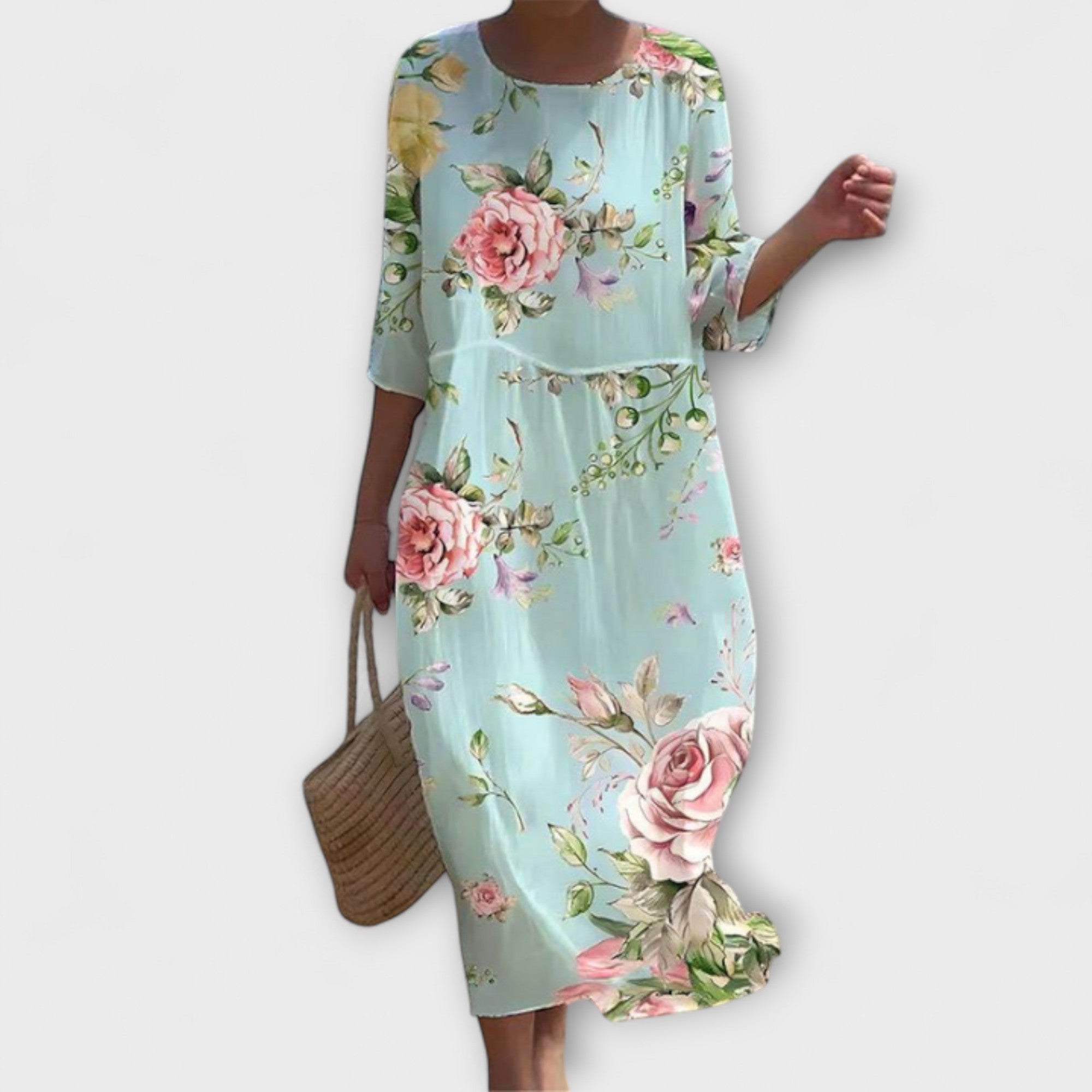 Sofie | Elegant Blomstret Sommerkjole
