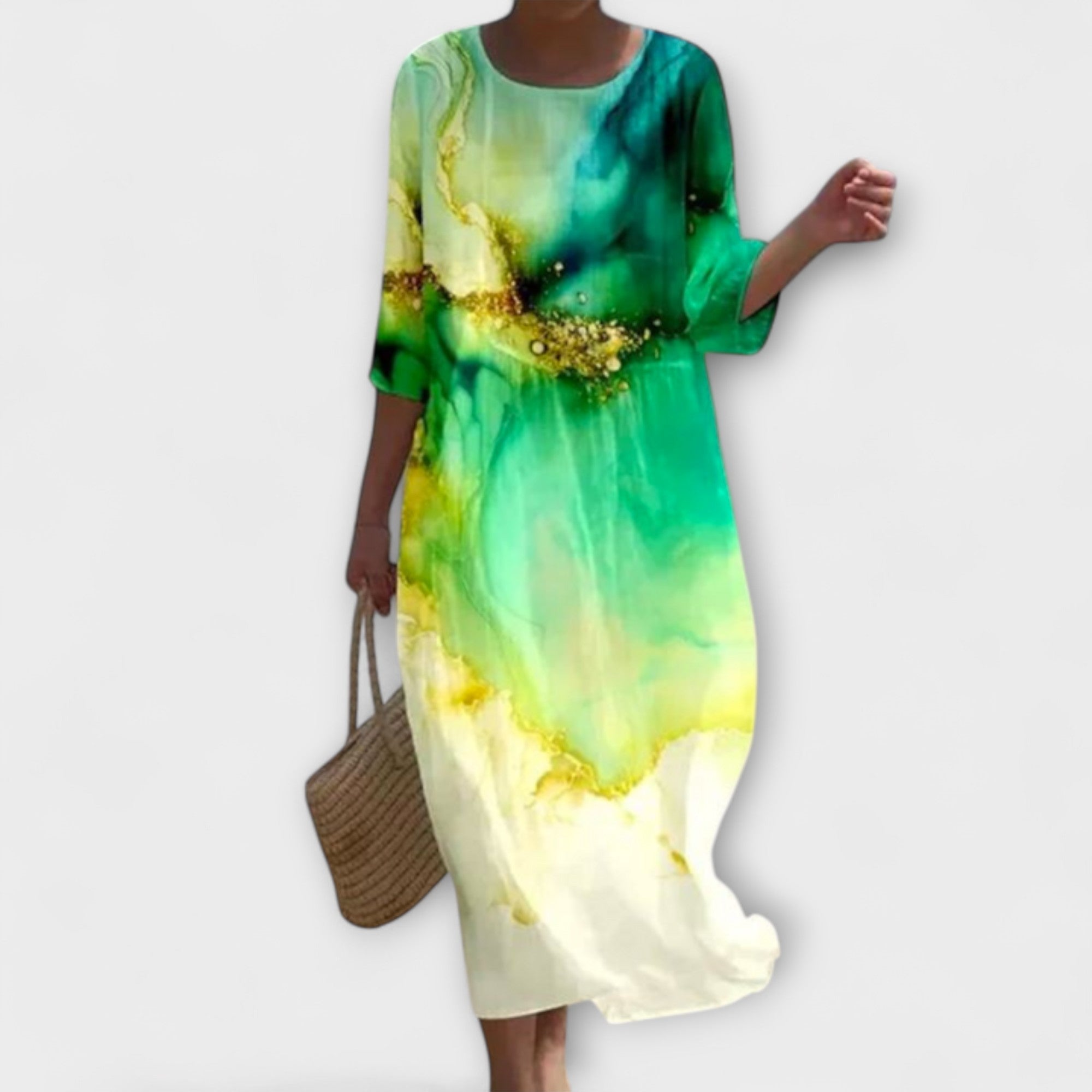 Sofie | Elegant Blomstret Sommerkjole
