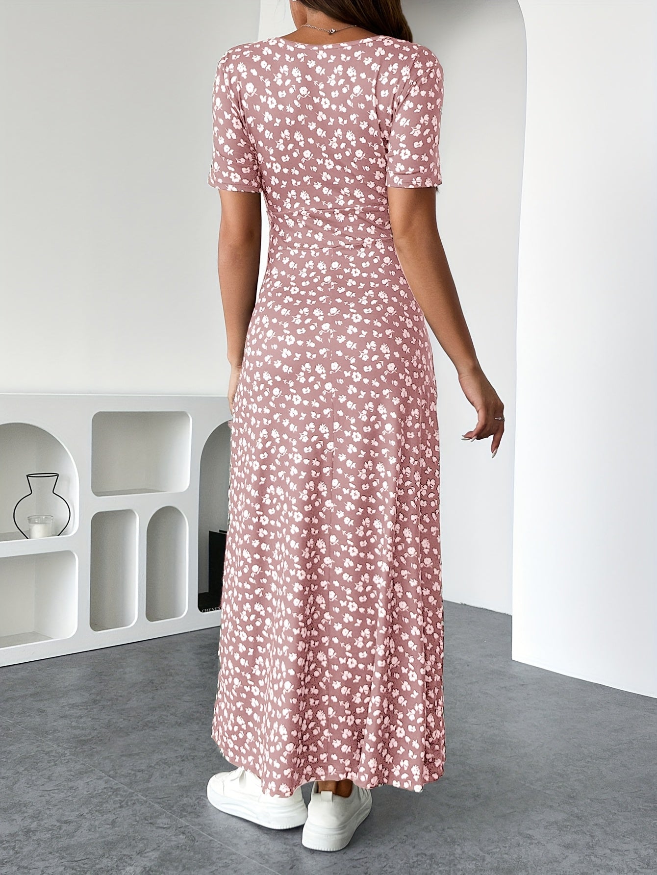 Olivia™ | Blomstret maxikjole