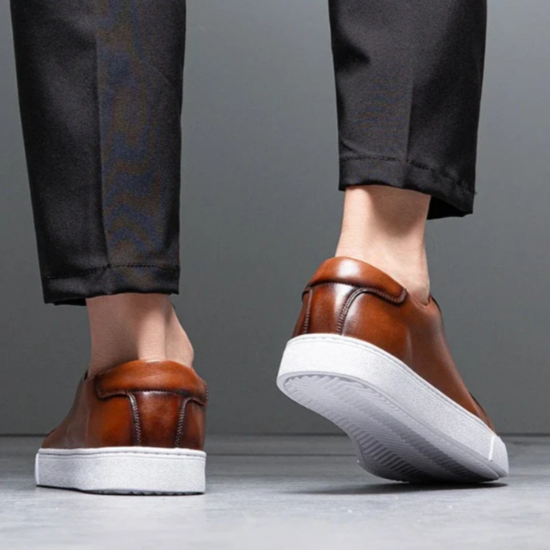 Komfortable lædersneakers til hverdagsbrug