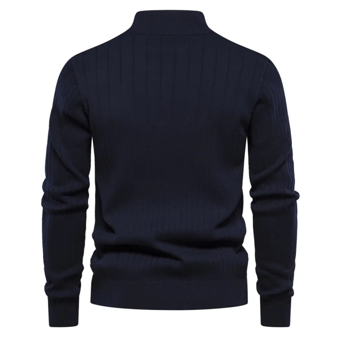 Jesper | Langærmet sweater med lynlås til mænd