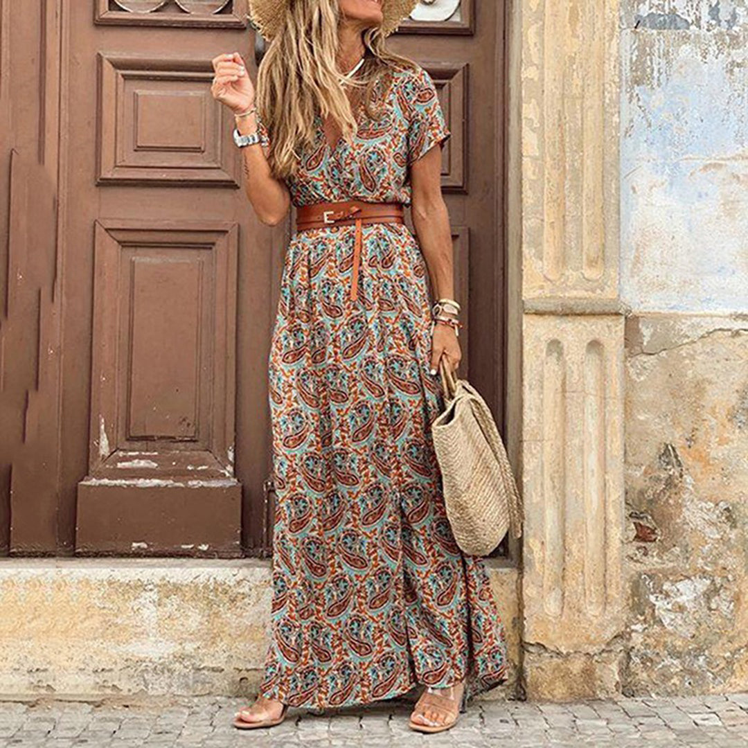 Stilfuld og Elegant Boho Kjole til Kvinder