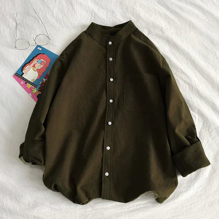 Forårsbluse med praktisk lomme design