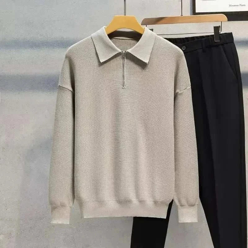 Emil | Sweater med halv lynlås til mænd