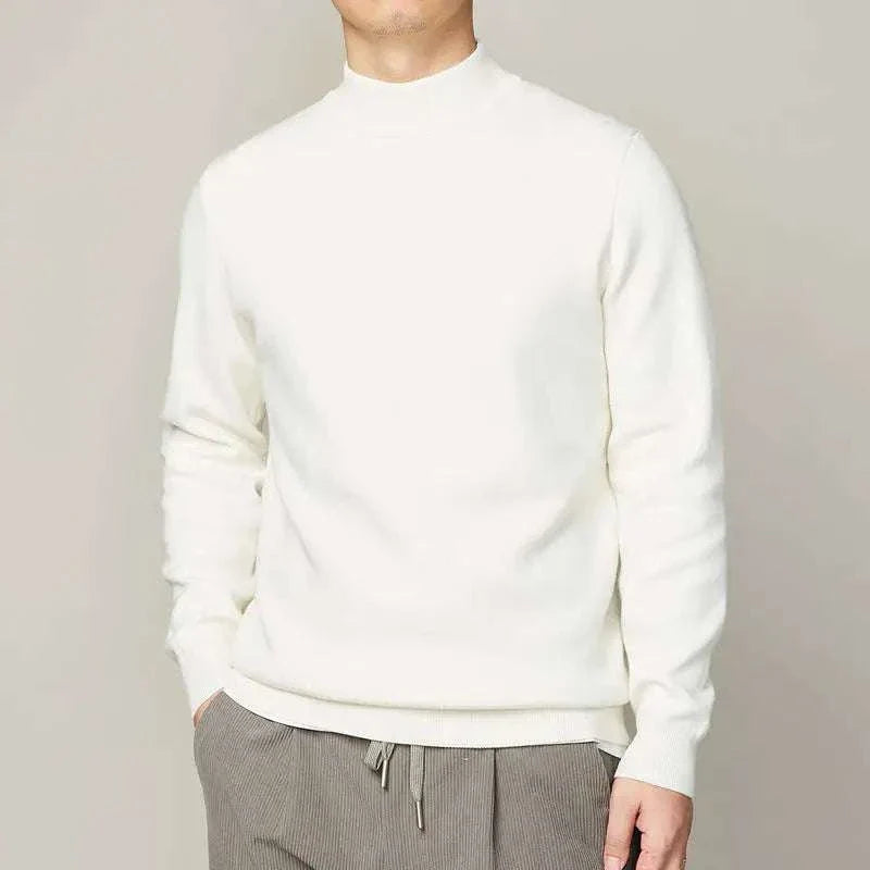 Søren | Sweater med høj krave og lynlås til mænd