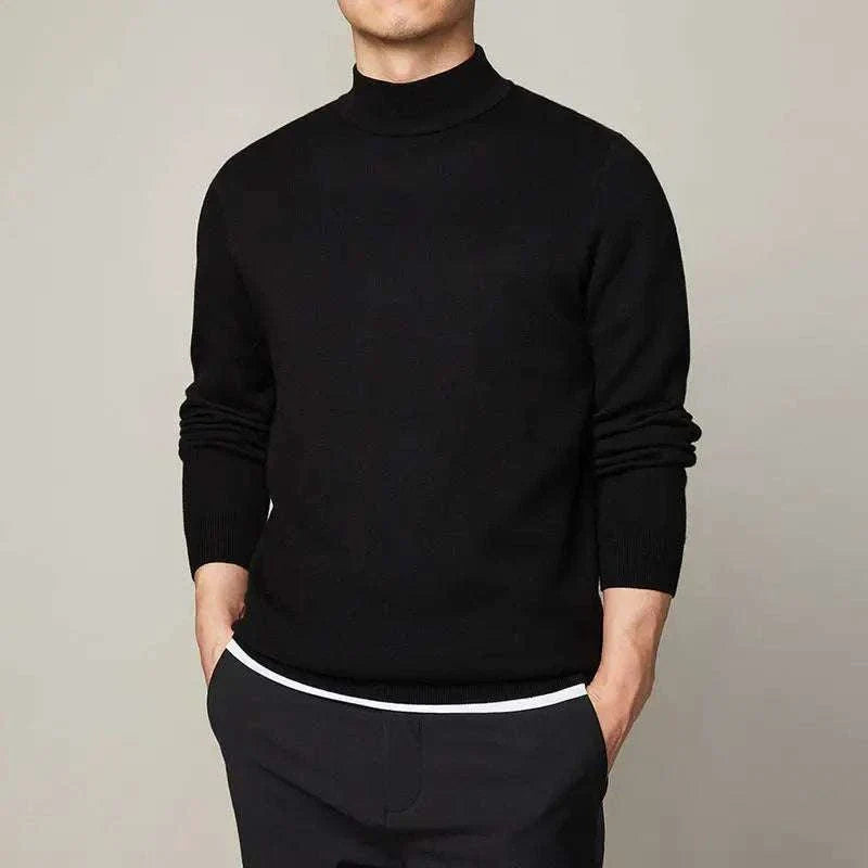 Søren | Sweater med høj krave og lynlås til mænd