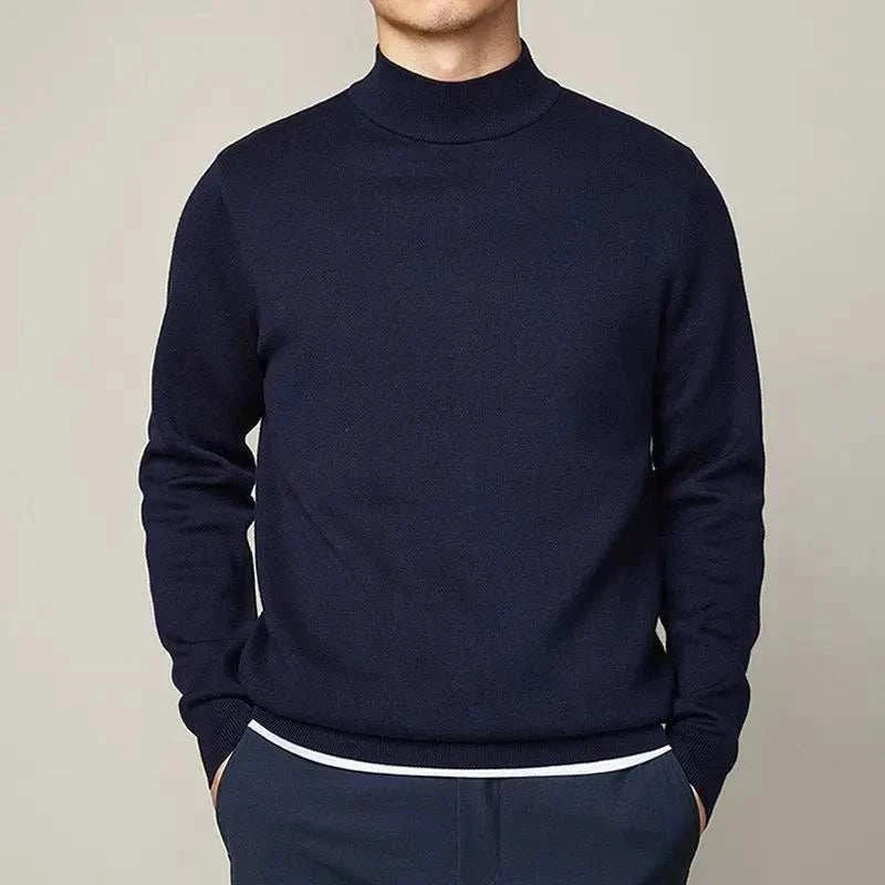 Søren | Sweater med høj krave og lynlås til mænd