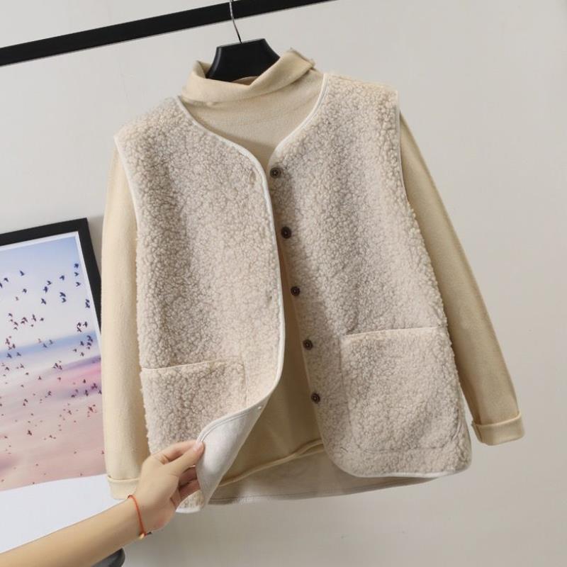 Maja | Kort Hyggelig Teddy Vest til Kvinder