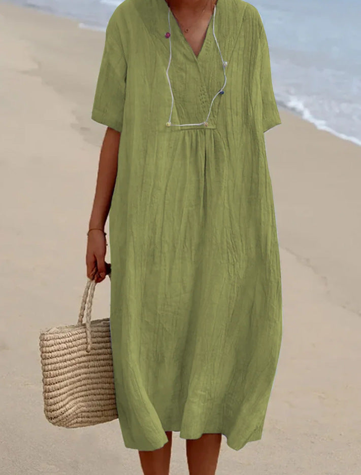 Lena | Elegant Sommerkjole med V-hals