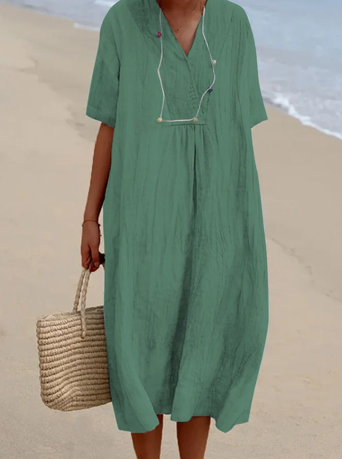 Lena | Elegant Sommerkjole med V-hals