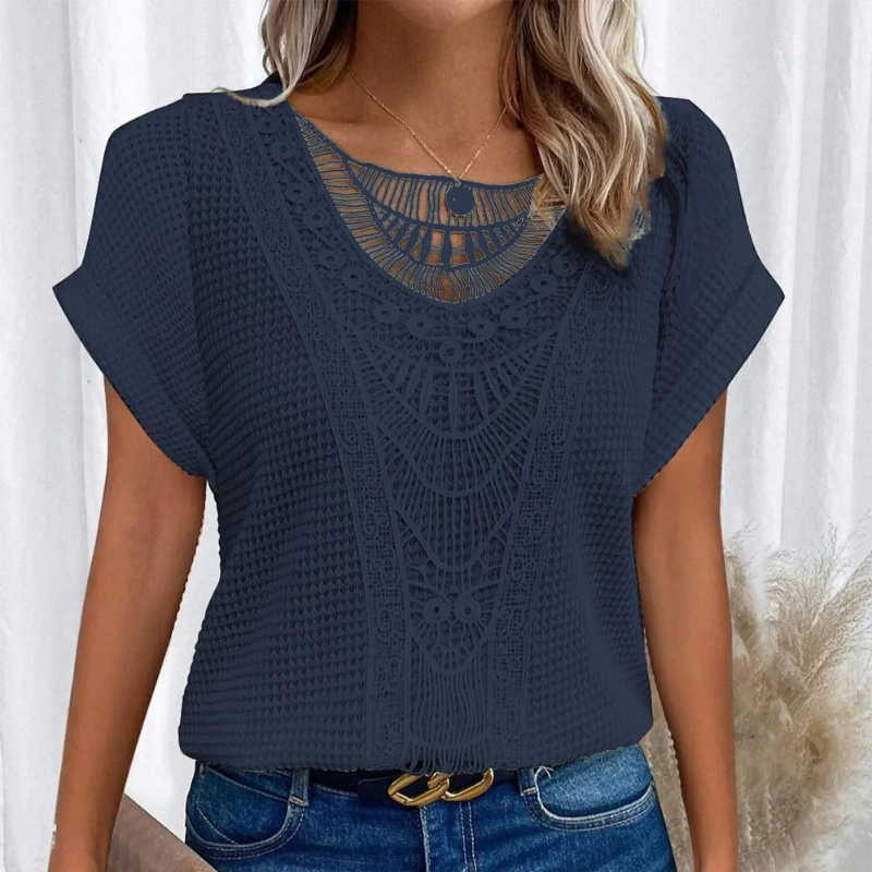 Gracie - Stilfuld Blonde T-Shirt med Elegance