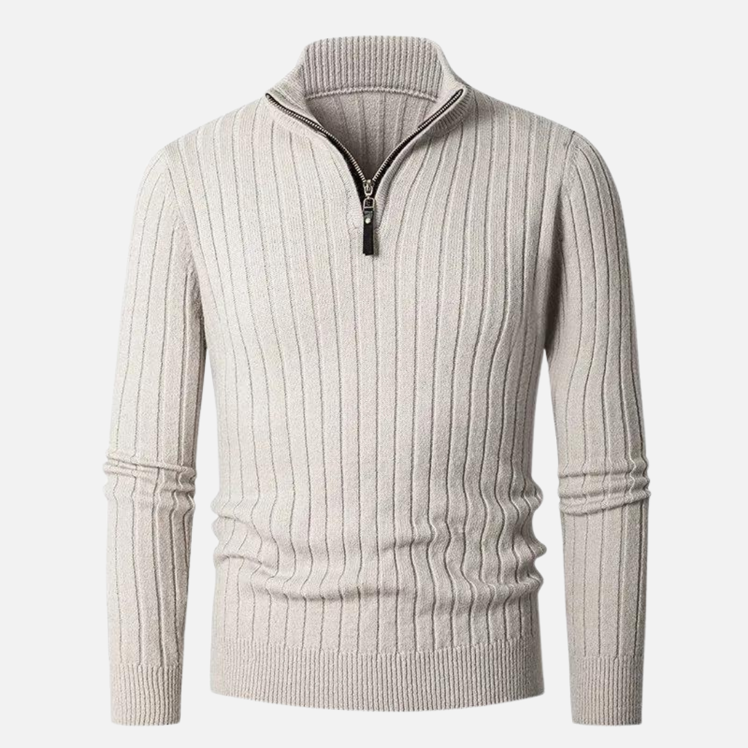 Benjamin | Sweater med halv lynlås til mænd