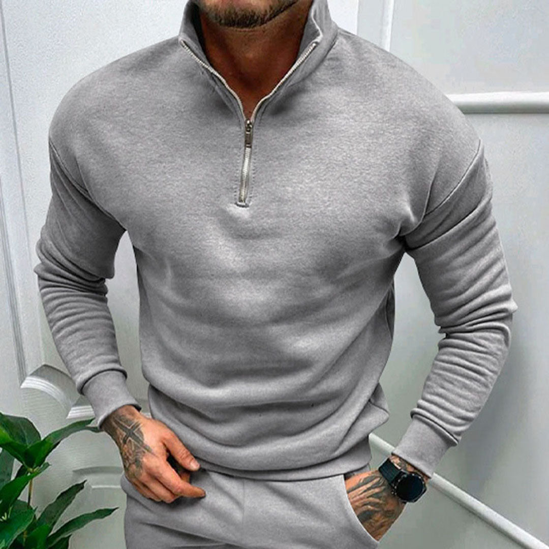 Jens | Halv lynlås sweater til mænd