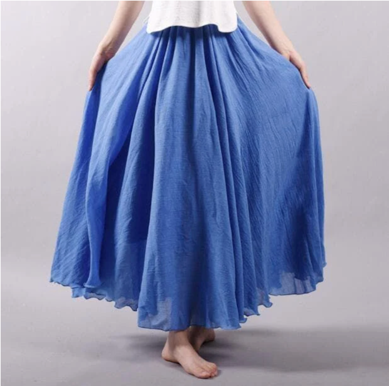 Lovise | Elegant Flydende Maxi Nederdel til Sommer