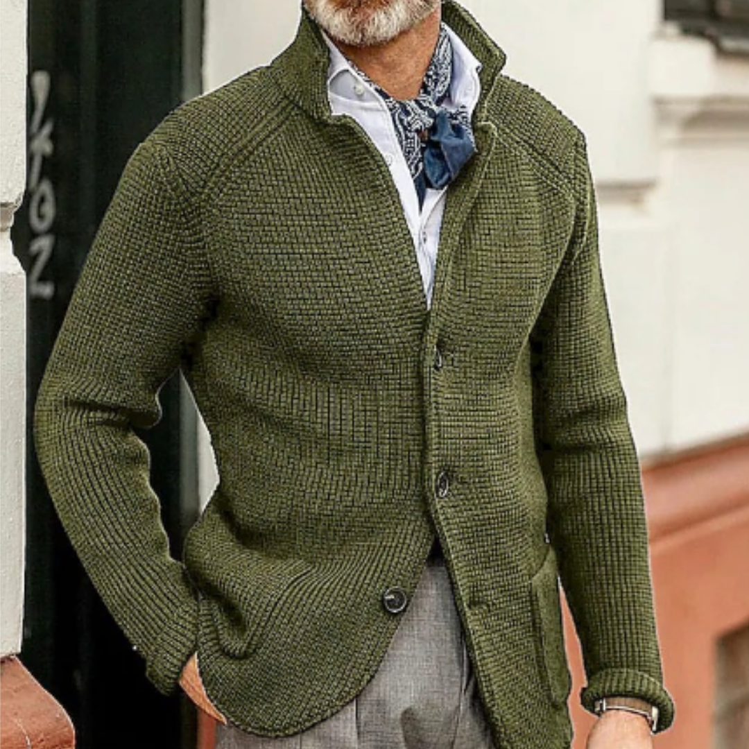 Mathias | Varm sweater med knapper til mænd