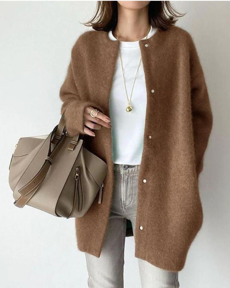 Julie | Lun Strikket Cardigan til Kvinder
