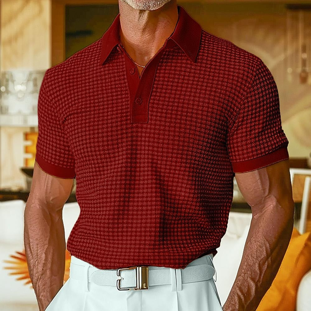 Emil | Vaffelstrikket Polo T-shirt Herrer