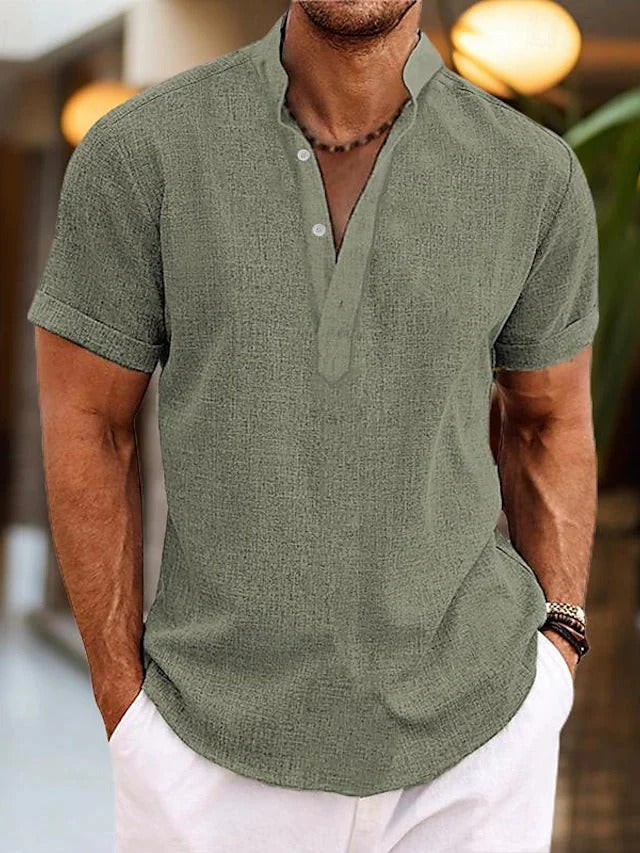 Komfortabel V-Hals Poloshirt