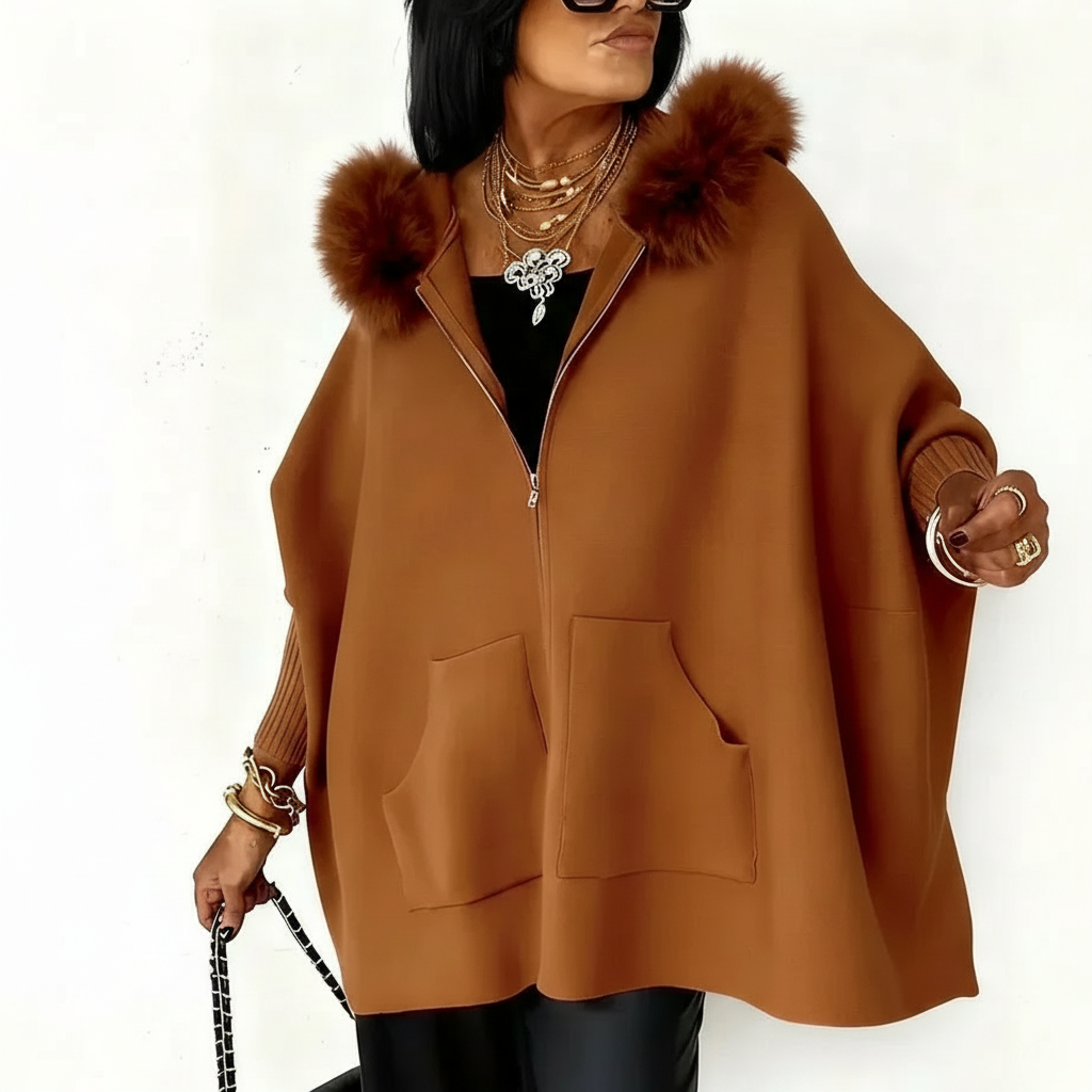Marianne™ | Varm Poncho-jakke