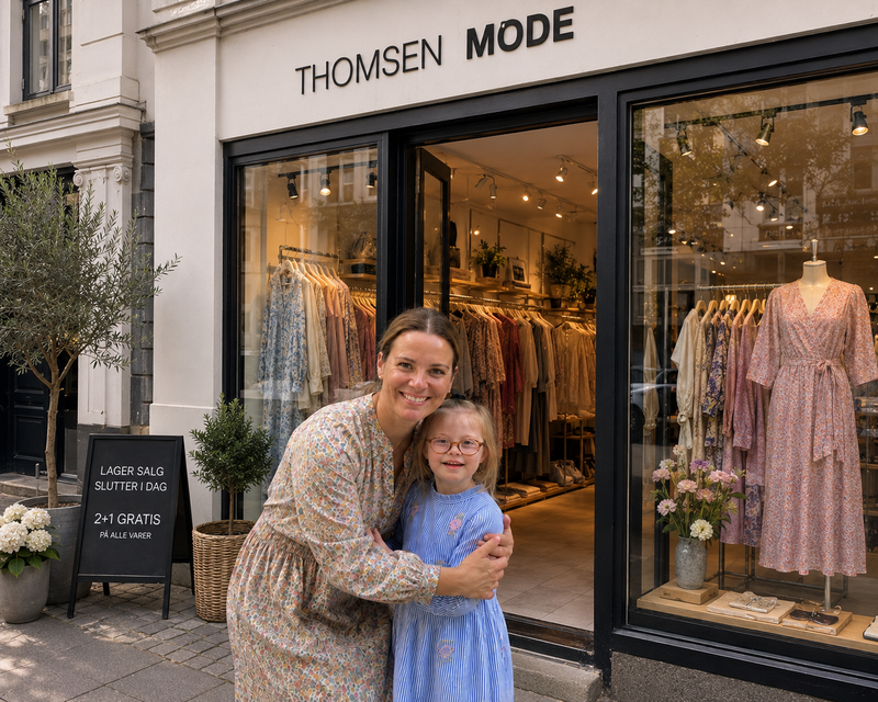 Katrine Thomsen i sin butik