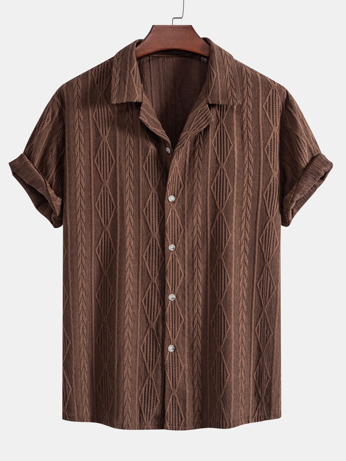 Mikkel | Casual Jacquard Skjorte med Struktur