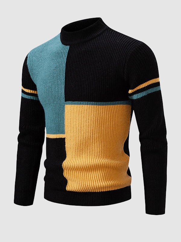 Per | Sweater med farveblokke til vinter til mænd