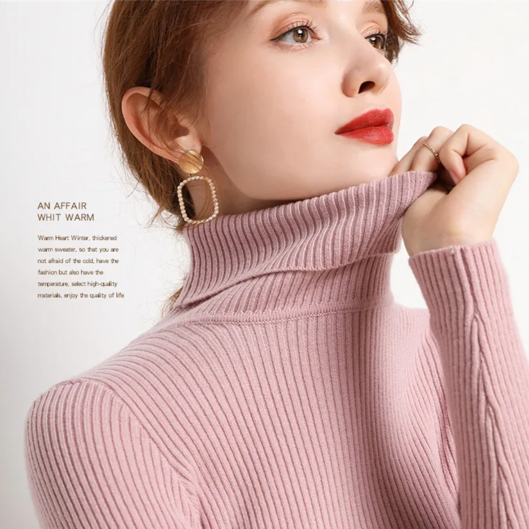 Tove | Vinterklar Cashmere Rullekrave Sweater