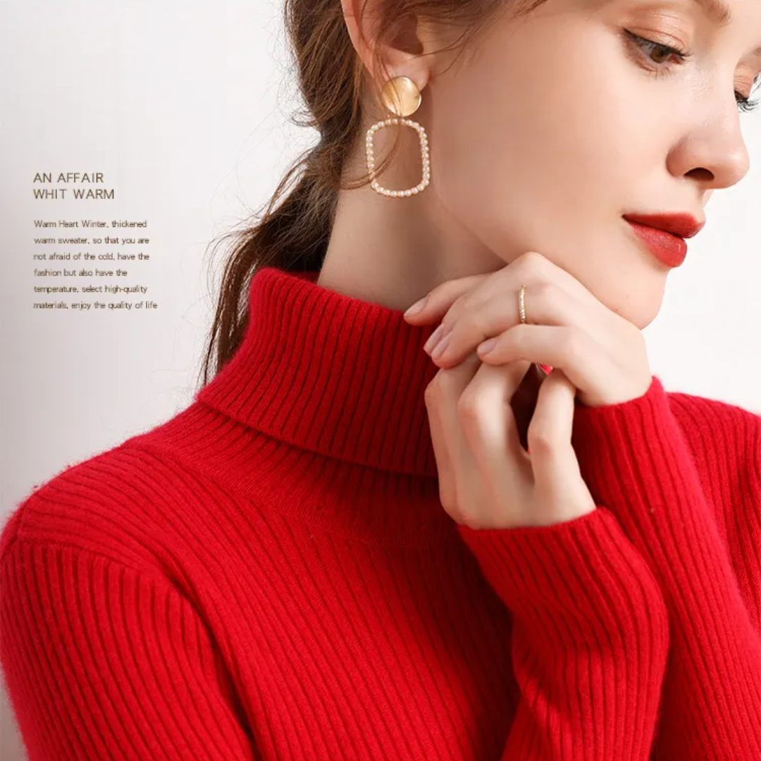 Tove | Vinterklar Cashmere Rullekrave Sweater