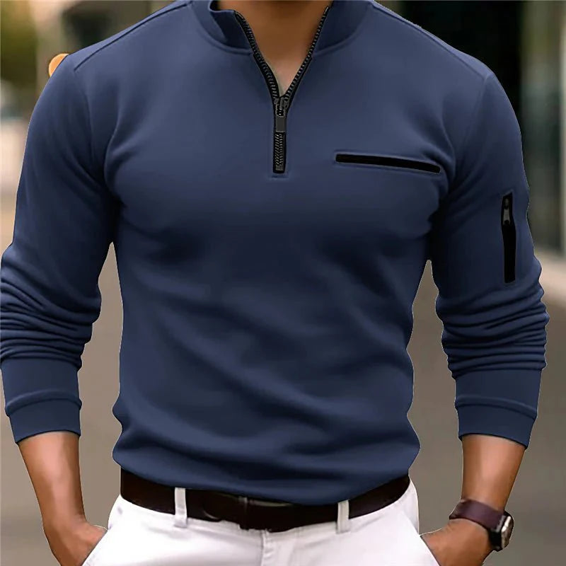 Martin | Casual sweater med lynlås til mænd