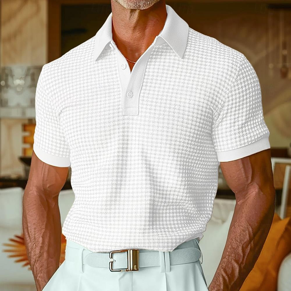 Emil | Vaffelstrikket Polo T-shirt Herrer