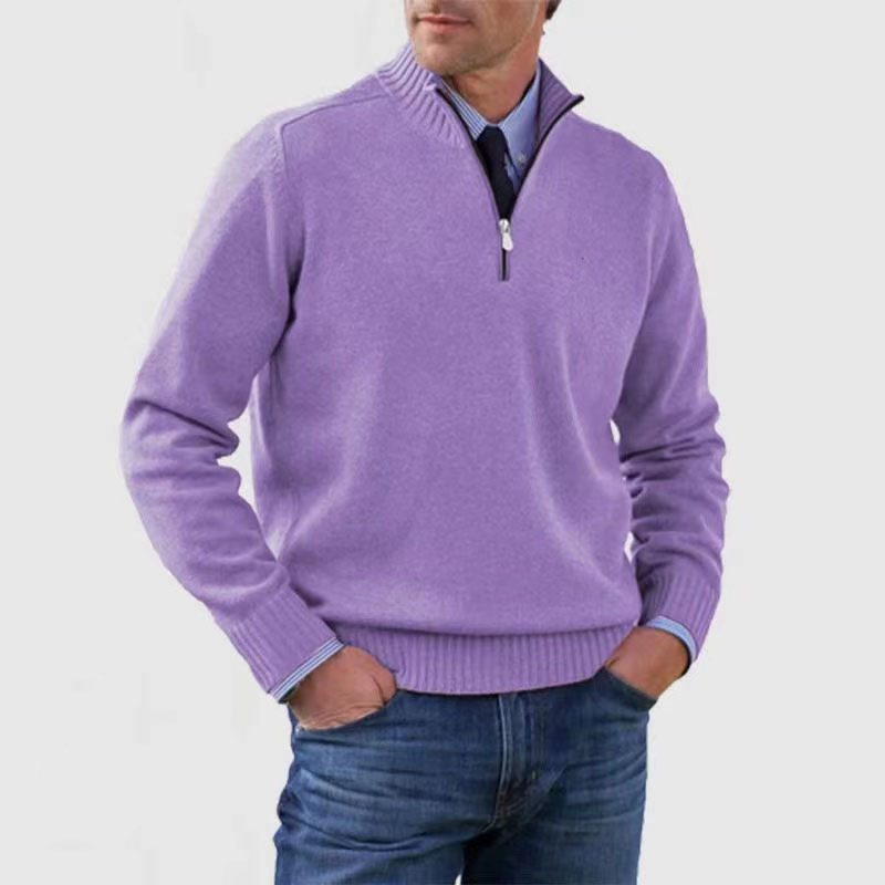 William | Sweater med halv lynlås til mænd