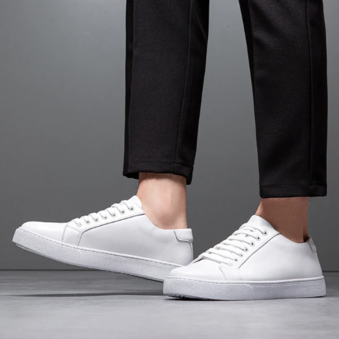 Komfortable lædersneakers til hverdagsbrug