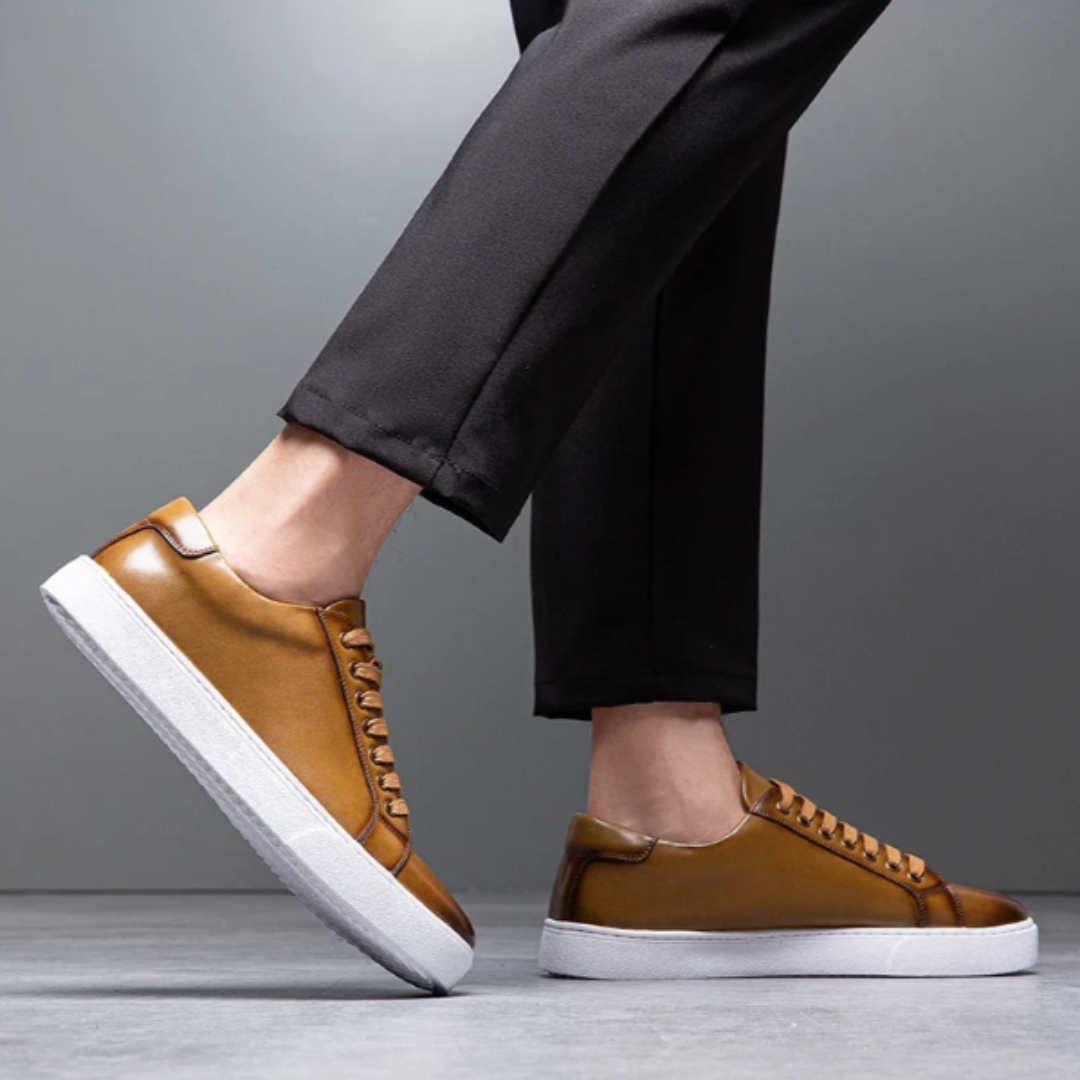 Komfortable lædersneakers til hverdagsbrug