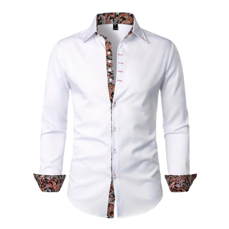 Lucas | Skjorte med Paisley Detaljer