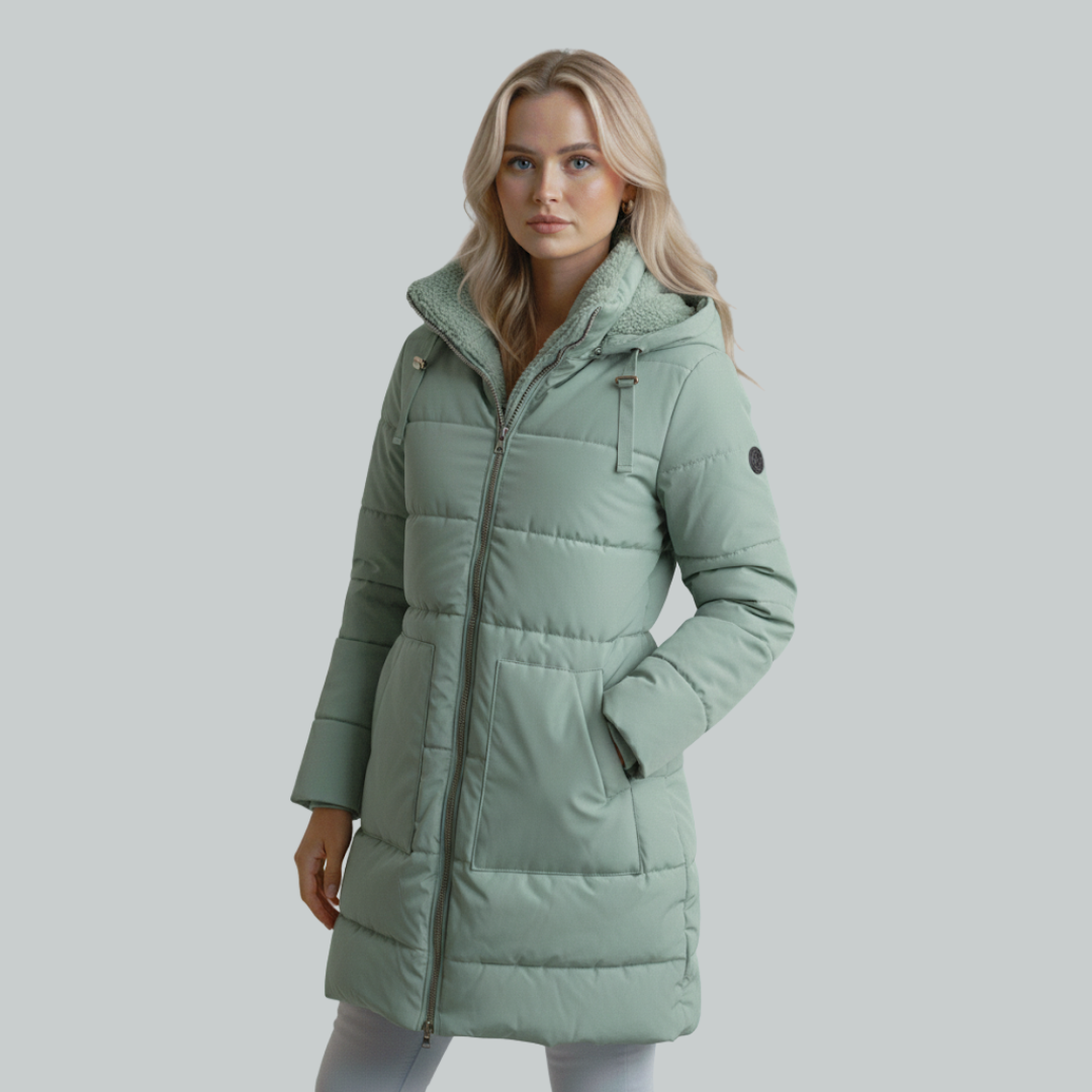 Lang puffer jakke til kvinder