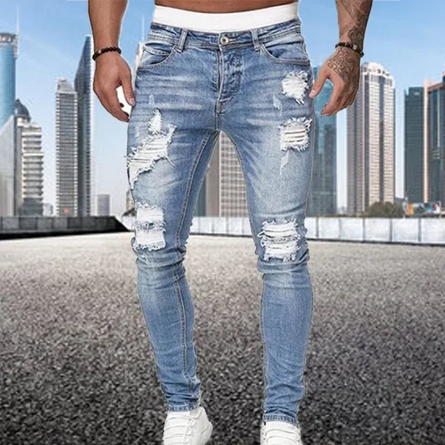 Oliver | Jeans skinny med huller til mænd
