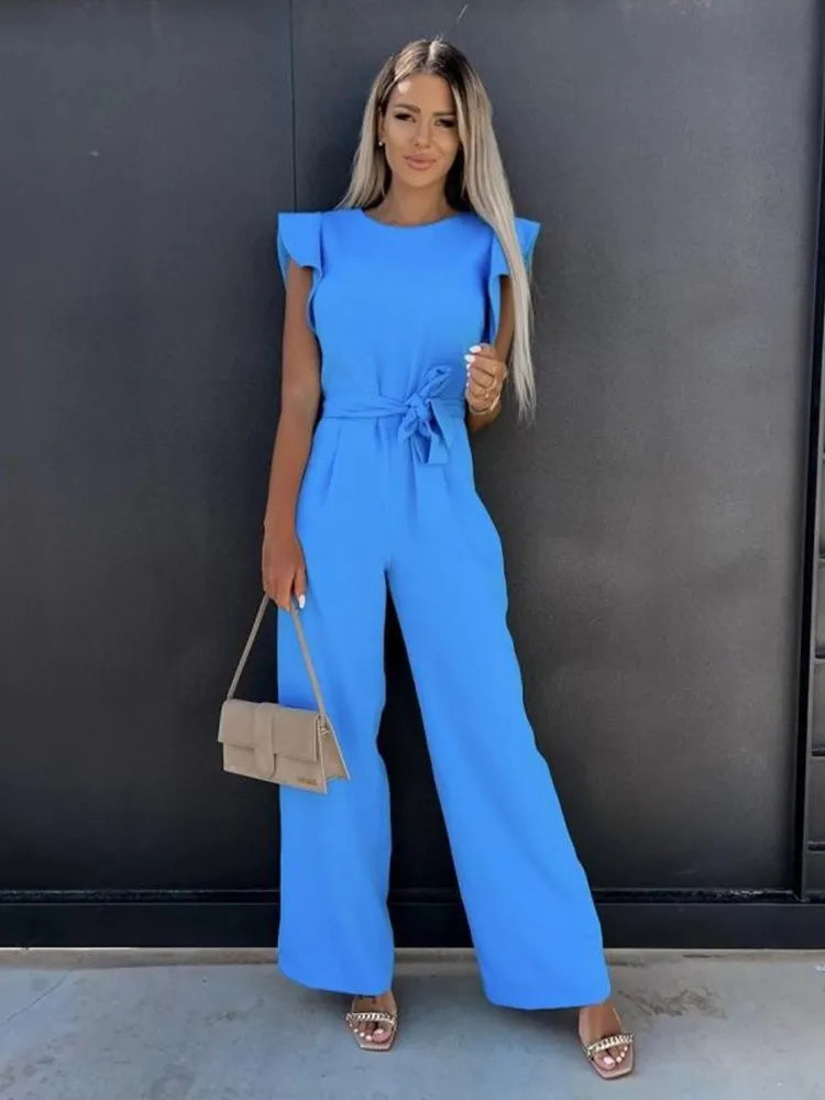 Elegant jumpsuit med brede ben i dansk design