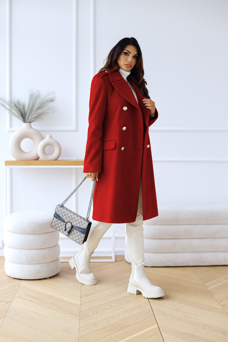 Alma | Dame Trenchcoat med Reverskrave til Vinter
