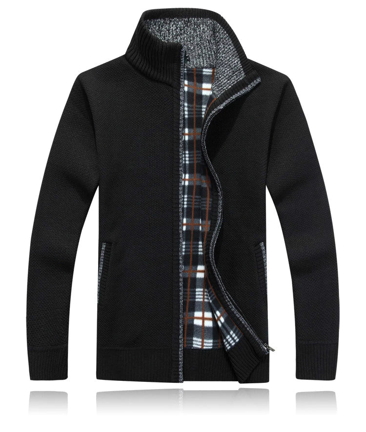 Henrik | Elegant cardigan med lynlås til mænd